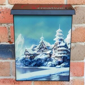Castle at the Frozen River Colonial Mailbox Cover