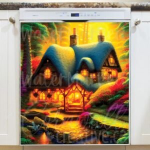 Evening in the Cottage Magnetic Dishwasher Door Cover