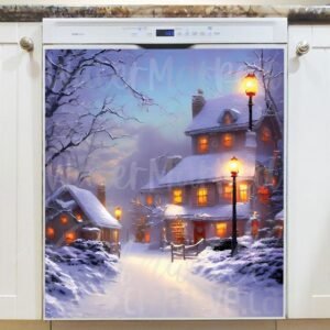 Beautiful Winter Home Magnetic Dishwasher Door Cover