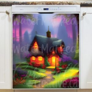 Evening in the Cottage #2 Magnetic Dishwasher Door Cover