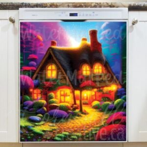 Evening in the Cottage #3 Magnetic Dishwasher Door Cover
