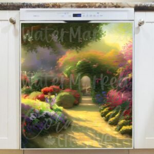 Beautiful Summer Garden Magnetic Dishwasher Door Cover