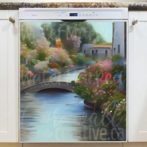 Canal in the Village Magnetic Dishwasher Door Cover