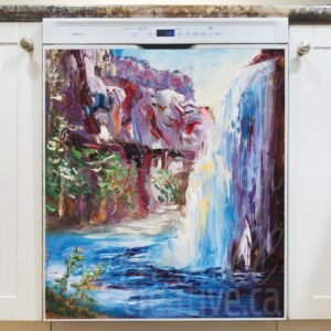 Summer Waterfall Magnetic Dishwasher Door Cover