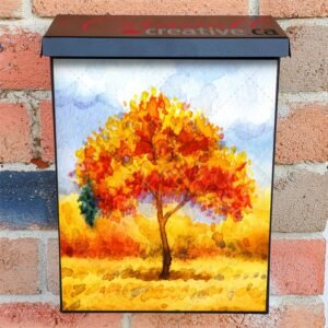 Four Seasons Tree   Fall Colonial Mailbox Cover