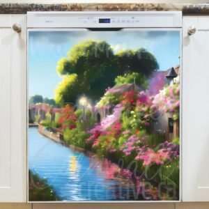Flower Canal Magnetic Dishwasher Door Cover