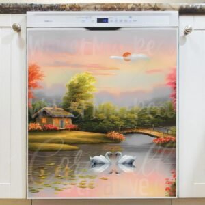 Cute Cottage at the Lake Magnetic Dishwasher Door Cover