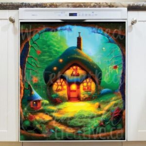 Little Elf Houses Magnetic Dishwasher Door Cover
