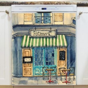 Cute Small French Bakery Magnetic Dishwasher Door Cover