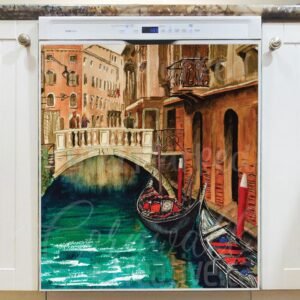 Little Bridge in Venice, Italy Magnetic Dishwasher Door Cover