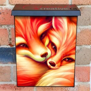 Snugly Fox Couple Colonial Mailbox Cover