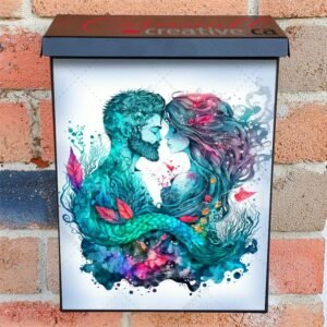 Beautiful Mermaid and Merman #2 Colonial Mailbox Cover