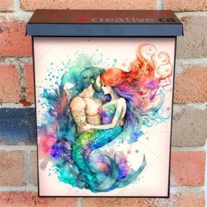 Beautiful Mermaid and Merman #5 Colonial Mailbox Cover