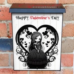 Gothic Valentine's Day Girl #1 Colonial Mailbox Cover