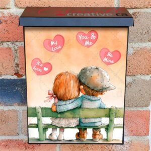 Cute Kids in Love Colonial Mailbox Cover