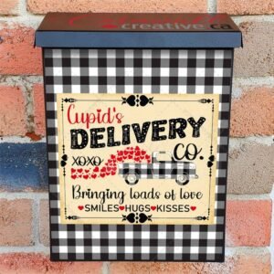 Cupid's Delivery Co. Sign Colonial Mailbox Cover