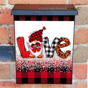 Love Valentine's Gnome #2 Colonial Mailbox Cover