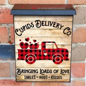 Cupid's Delivery Co. Truck Colonial Mailbox Cover
