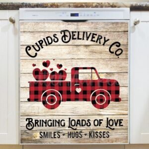 Cupid's Delivery Co. Truck Magnetic Dishwasher Door Cover