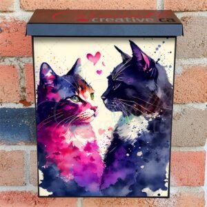 Cat Couple in Love #6 Colonial Mailbox Cover