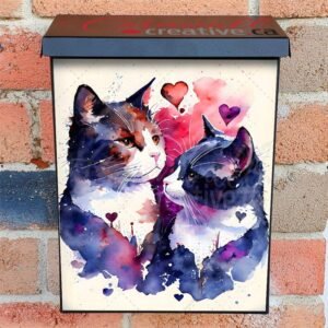 Cat Couple in Love #8 Colonial Mailbox Cover