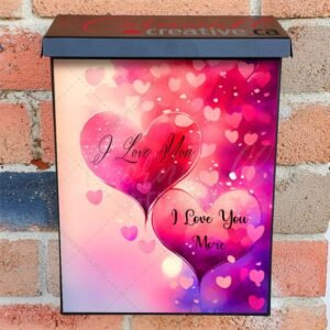 Watercolor Valentine's Heart #2 Colonial Mailbox Cover