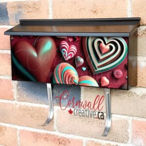 Chocolate Valentine's Hearts Wall-mounted Townhouse Mailbox Cover