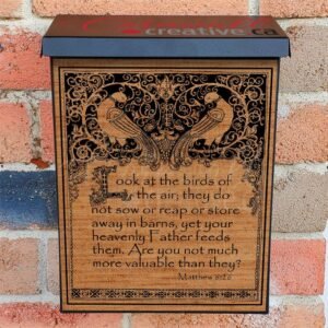 Bible Verse Burlap Pattern Colonial Mailbox Cover