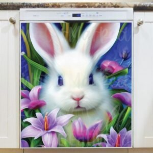 Easter Bunny with Eggs in the Woods Magnetic Dishwasher Door Cover