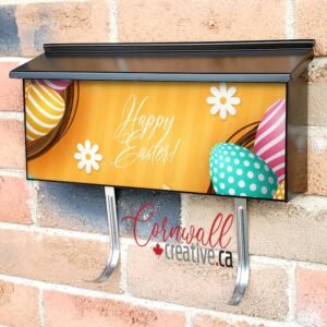 Pretty Easter Eggs and Bunny Wall-mounted Townhouse Mailbox Cover