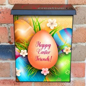 Smiling Easter Bunny Colonial Mailbox Cover