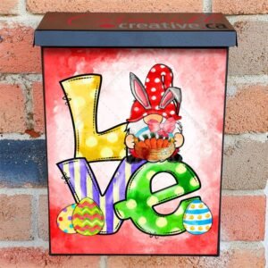 Easter Love Gnome Colonial Mailbox Cover