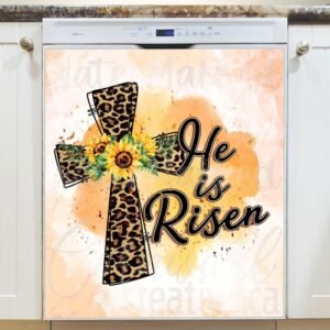Cross with Sunflower Magnetic Dishwasher Door Cover