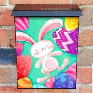 Sleeping Easter Bunny Colonial Mailbox Cover