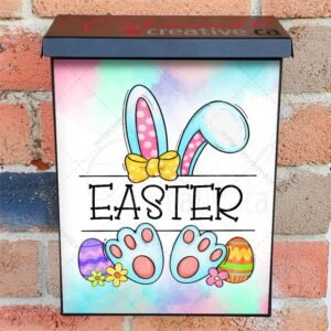 Easter Bunny Ears and Feet Colonial Mailbox Cover