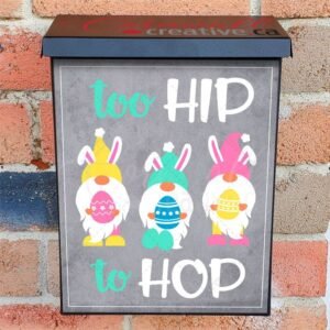 Too Hip to Hop Easter Gnomes Colonial Mailbox Cover
