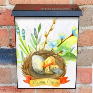 Pretty Easter Nest Colonial Mailbox Cover