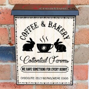 Cottontail Farms Bakery Sign Colonial Mailbox Cover