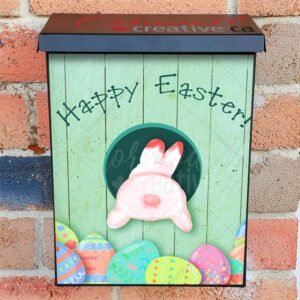 Easter Bunny in the Hole Colonial Mailbox Cover