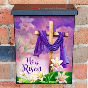 Christian Easter Design with a Cross Colonial Mailbox Cover