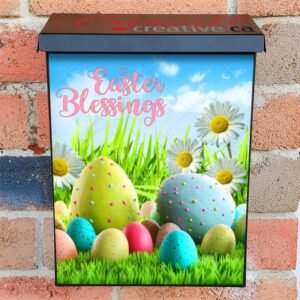 Easter Eggs and Daisies Colonial Mailbox Cover