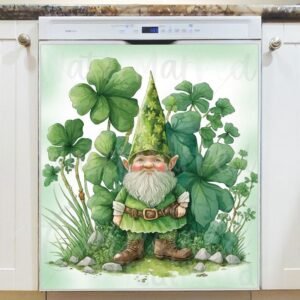 St. Patrick Day Gnome #8 Magnetic Dishwasher Door Cover
