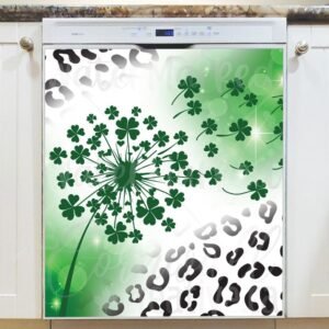 St. Patrick Day Shamrock Dandelion Magnetic Dishwasher Door Cover