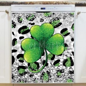 St. Patrick Day Shamrock Design Magnetic Dishwasher Door Cover