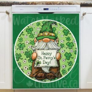 St. Patty Day Gnome Magnetic Dishwasher Door Cover