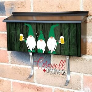 St. Patrick Day Gnomes with Beer Wall-mounted Townhouse Mailbox Cover