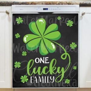 St. Patrick Day Lucky Family Sign Magnetic Dishwasher Door Cover