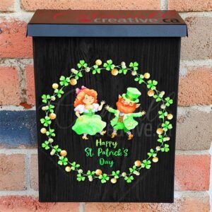 St. Patrick Day Dancing Couple Colonial Mailbox Cover