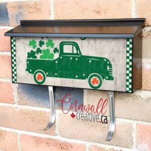 St. Patrick Day Shamrock Truck Wall-mounted Townhouse Mailbox Cover