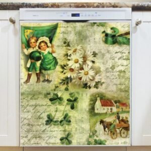 Vintage St. Patrick Day Design #1 Magnetic Dishwasher Door Cover